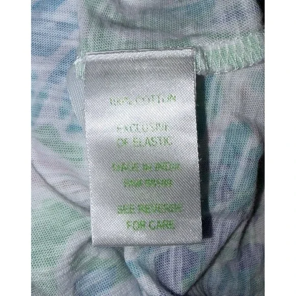 Lilly Pulitzer Essie Tank Top Womens Large Shell Of A Party Blue Green Tropical - Picture 7 of 7